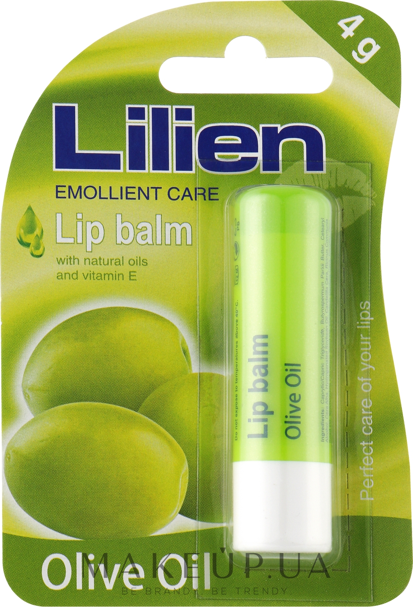 Бальзам для губ с натуральными маслами и витамином Е - Lilien Lip Balm Olive Oil — фото 4g