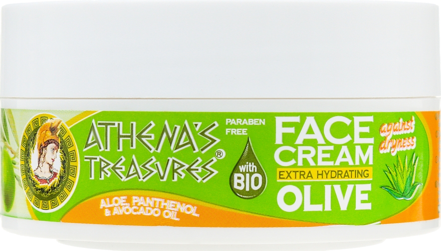 Оливковый увлажняющий крем для сухой кожи лица с алоэ, пантенолом и авокадо - Pharmaid Athenas Treasures Extra Hydrating Facial Cream