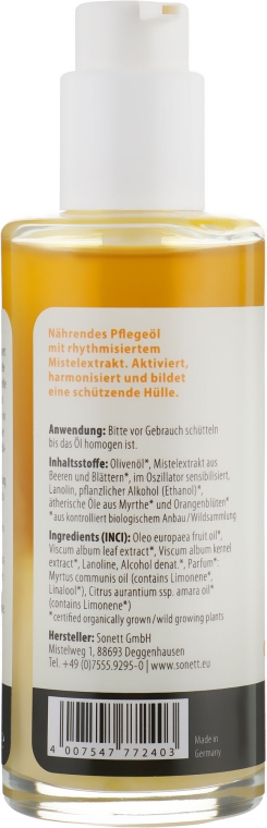 Органічна масажна олія "Мирт і колір апельсина" - Sonnet Massage Oil — фото N2