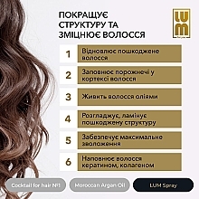 Набор "Полноценный курс восстановления до 3 месяцев" - LUM (oil/50ml + hair/coc/2x50ml + spray/120ml) — фото N18