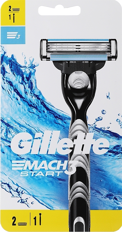 Бритвенный станок с 2 сменными кассетами - Gillette Mach3 Start — фото N1