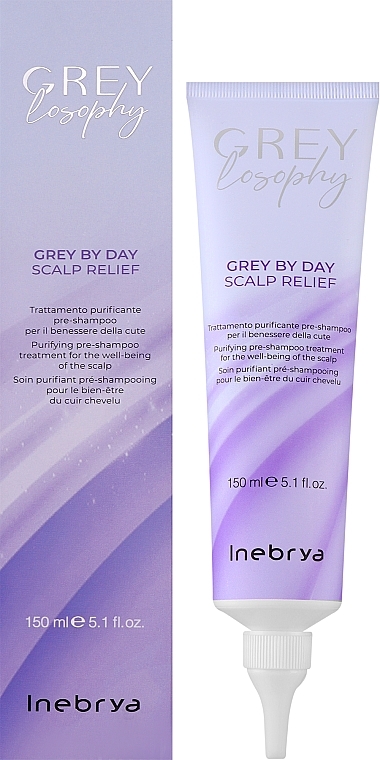 Скраб для очищения кожи головы - Inebrya Grey By Day Scalp Relief — фото N2