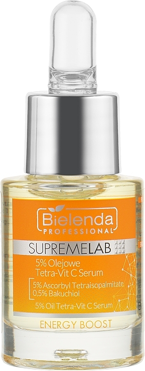 УЦІНКА Сироватка 5% з вітаміном С - Bielenda Professional SupremeLab Energy Boost Serum Tetra-Vit C Serum * — фото N1