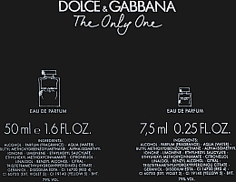 Dolce & Gabbana The Only One - Набор (edp/50ml + edp/7.5ml) — фото N4