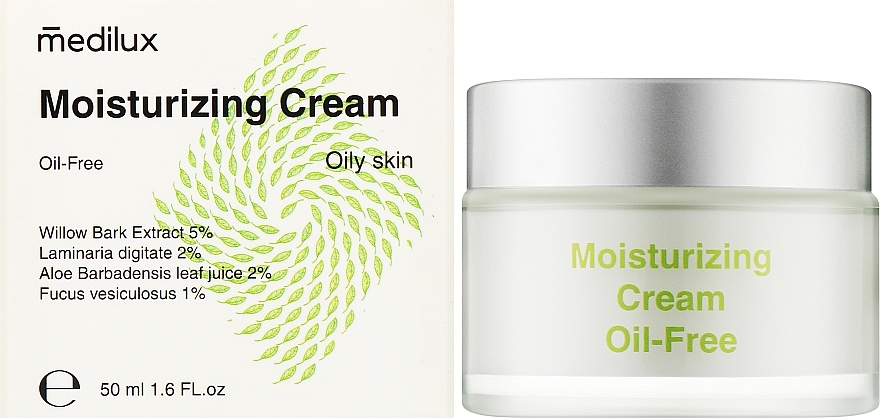 Зволожувальний крем для жирної шкіри - Medilux Moisturizing Cream — фото N2