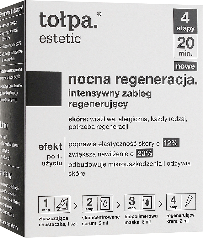 4-х шаговый уход для восстановления лица, ночной - Tołpa Estetic 4 Step Intensive Treatment Care — фото N1