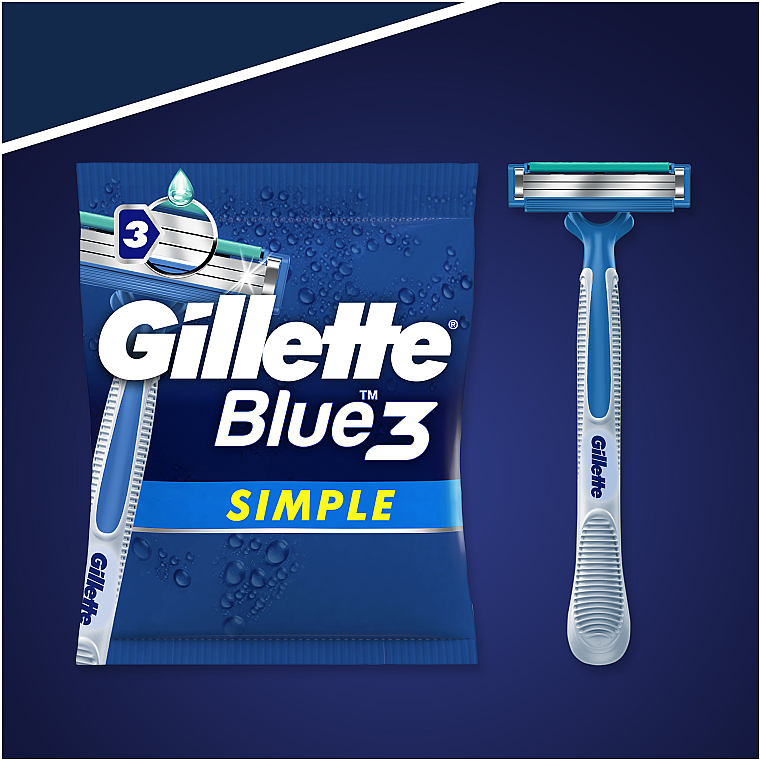 Набор одноразовых станков для бритья, 4шт - Gillette Blue 3 Simple — фото N8