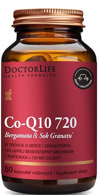 Харчова добавка "Co-Q10 720" 60 шт. - Doctor Life Co-Q10 720 — фото N1