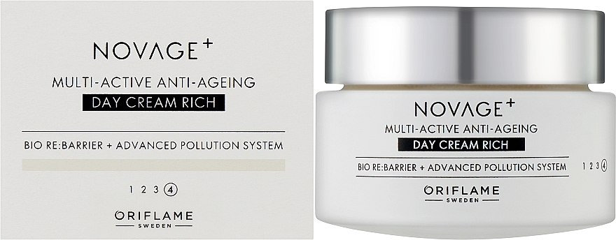 Насичений мультиактивний денний крем для обличчя - Oriflame Novage+ Multi-Active Anti-Ageing Day Cream Rich — фото N2