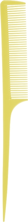 Гребінець пластиковий з хвостиком, лимонний - Cosmo Shop — фото N1