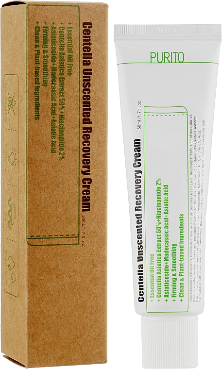 Крем з центелою для чутливої шкіри - Purito Centella Unscented Recovery Cream — фото N2