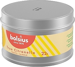 Духи, Парфюмерия, косметика Ароматическая свеча, 22H - Bolsius True Citronella Travel Candle