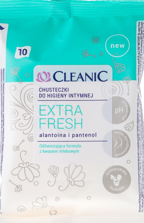 Салфетки для интимной гигиены, 10 шт. - Cleanic Intensive Care Wipes — фото N3