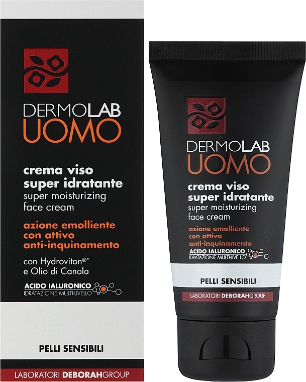 Суперзволожувальний крем для обличчя - Dermolab Uomo Moisturizing Face Cream — фото N2