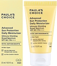 Парфумерія, косметика Зволожувальний сонцезахисний крем - Paula's Choice Advanced Sun Protection Daily Moisturizer SPF 50 PA++++ Travel Size