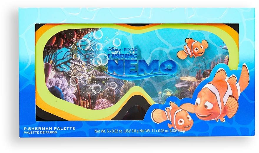 Палетка теней для век - Makeup Revolution Disney & Pixar’s Finding Nemo Sherman Shadow Palette — фото N8