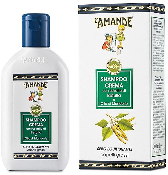 Кремовый шампунь для жирных волос - L'amande Marseille Shampoo Crema — фото N1