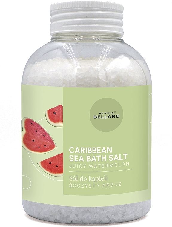 Соль для ванны "Сочный арбуз" - Fergio Bellaro Caribbean Sea Bath Salt Juicy Watermelon — фото N1