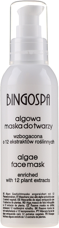 Маска для лица, с водорослями, обогащенная 12 компонентами - BingoSpa Algae Facial Mask Enriched With 12 Components — фото N2