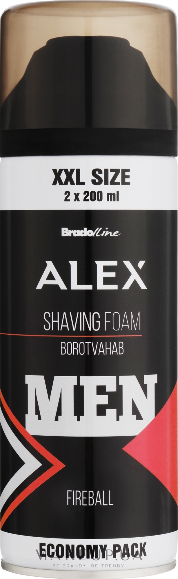 Пена для бритья - Bradoline Alex Fireball Shaving Foam — фото 400ml