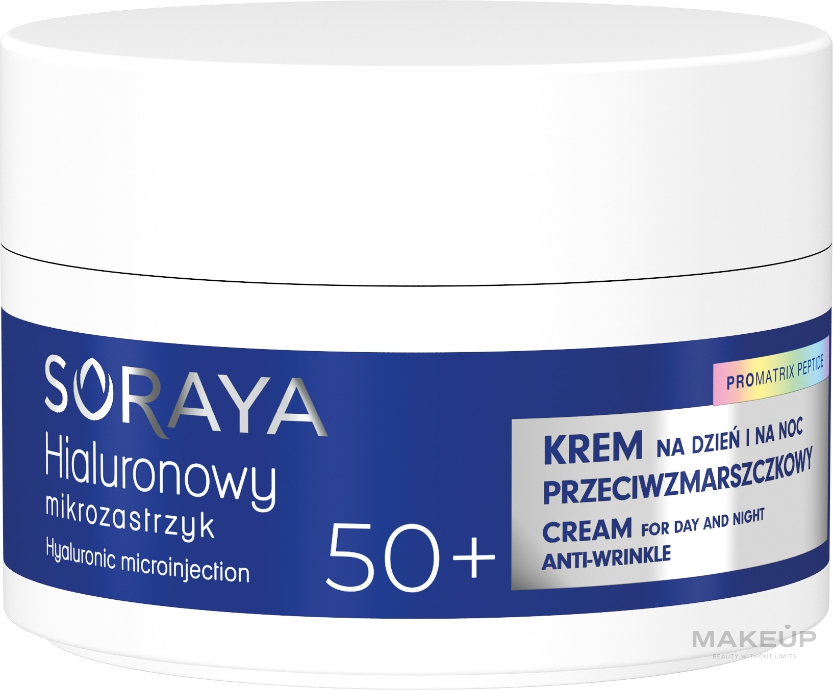 Крем проти зморщок для обличчя 50+ - Soraya Hyaluronic Microinjection Pro Matrix Peptide Anti-Wrinkle Cream — фото 50ml