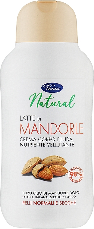 Крем для тела "Миндальное молочко" для нормальной и сухой кожи - Venus Natural Almond Milk Fluid — фото N1