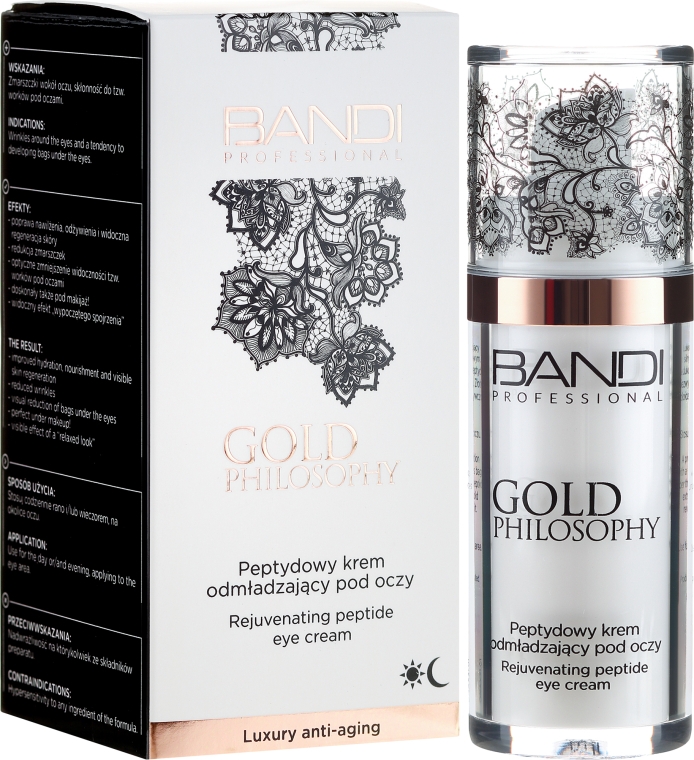 Пептидний крем для контуру очей - Bandi Professional Gold Philosophy Rejuvenating Peptide Eye Cream — фото N1