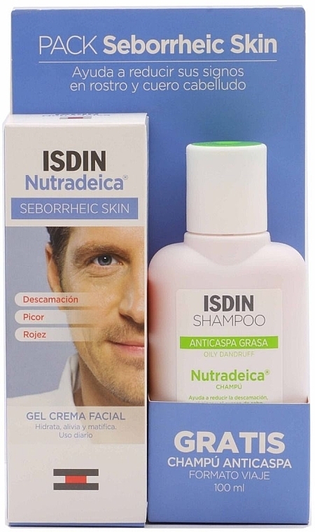 Набор - Isdin Nutradeica Seborrheic Skin (f/cr/50ml + shmp/100ml) — фото N1