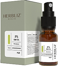 Масляный спрей для рта "Лимонная мята" 5% - Herbliz CBD Oil Mouth Spray 5% Lemon Mint — фото N2