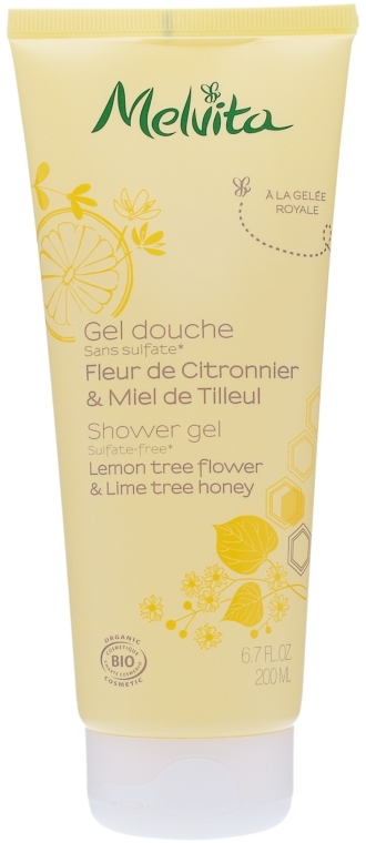 Гель для душу - Melvita Body Care Lemon Tree Flower & Lime Tree Honey Shower Gel — фото N1