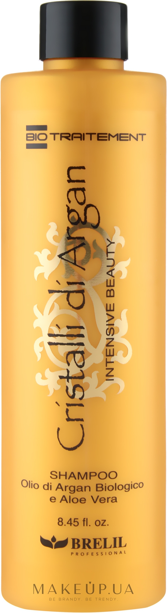 Шампунь увлажняющий с маслом Арганы и Алоэ - Brelil Bio Traitement Cristalli d'Argan Shampoo Intensive Beauty — фото 250ml