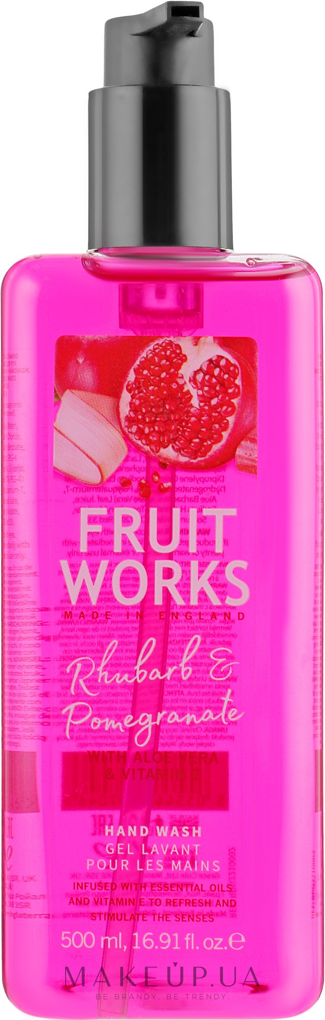 Мило для рук "Ревінь і гранат" - Grace Cole Fruit Works Hand Wash Rhubarb & Pomegranate — фото 500ml