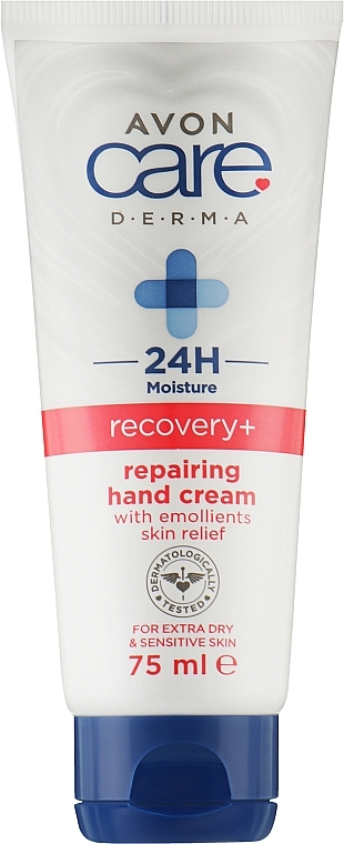 Восстанавливающий крем для рук для очень сухой и чувствительной кожи - Avon Care Derma Recovery+ Repairing Hand Cream — фото N1