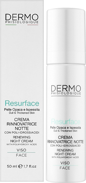 Нічний крем із кислотами для шкіри обличчя, шиї та зони декольте - Dermophisiologique Peel Resurface — фото N2