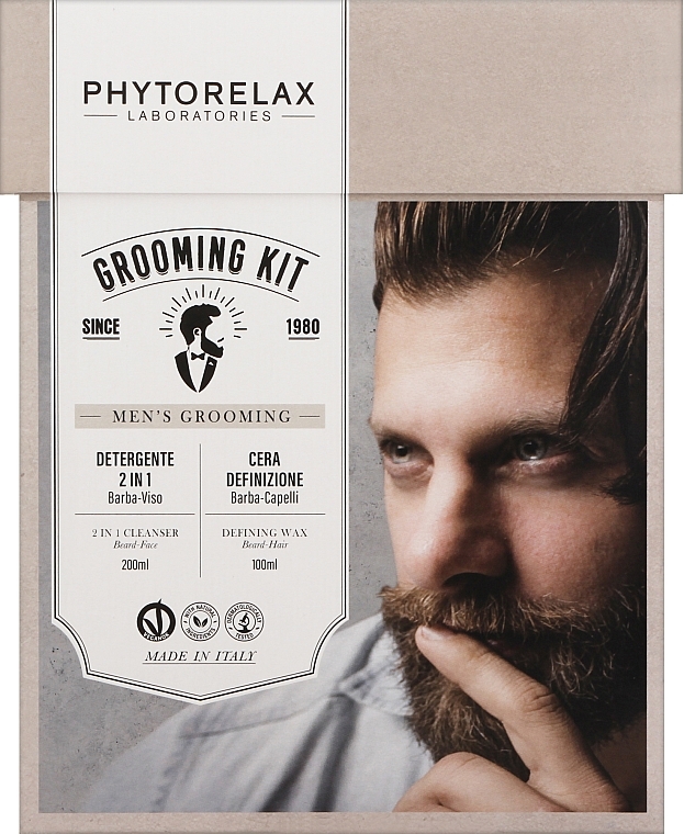 Набір - Phytorelax Laboratories Men's Grooming (f/gel/200ml + wax/100ml) — фото N1