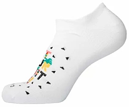 Шкарпетки жіночі бавовняні сіточка 3132, білі - Duna — фото N2