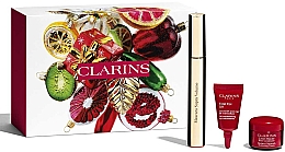 Духи, Парфюмерия, косметика Набор - Clarins Supra Volume Set (mascara/8ml + base/4ml + eye/conc/3ml + bag)