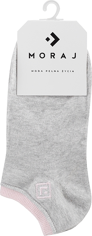 Жіночі бавовняні шкарпетки, сірі - Moraj Basic — фото N1