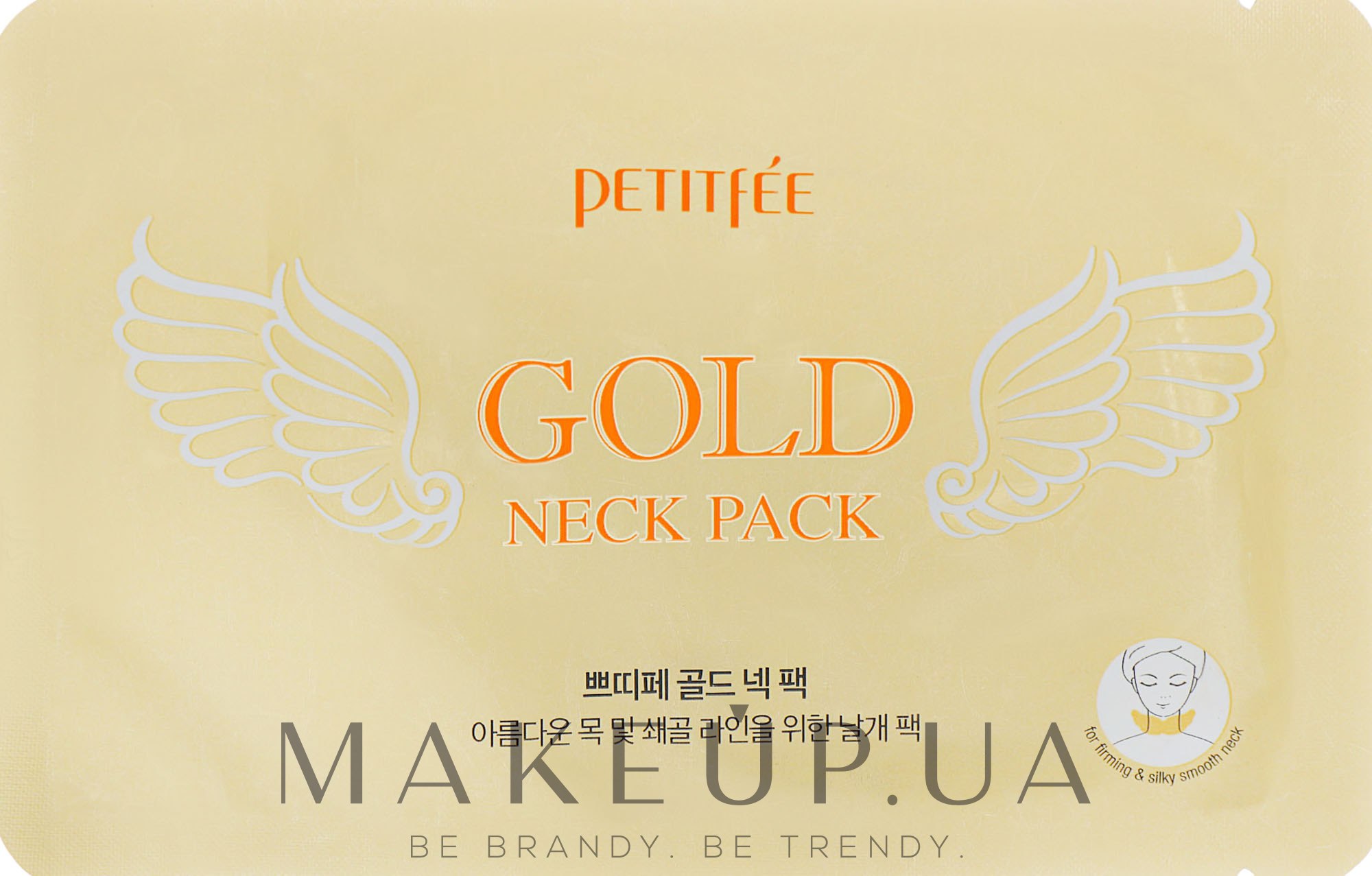 Гидрогелевая маска для шеи с плацентой - Petitfee & Koelf "HYDROGEL ANGEL WINGS" Gold Neck Pack  — фото 1шт