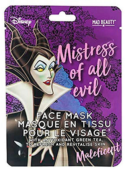 Маска для лица - Disney Mad Beauty Sheet Maleficent Face Mask — фото N1