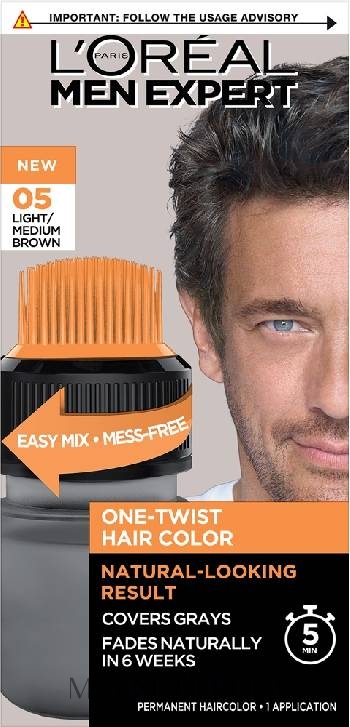 Фарба для волосся для чоловіків - L'Oreal Paris Men Expert One-Twist Hair Color — фото 05 - Light/Medium Brown