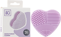 Очиститель кистей "Сердечко", фиолетовый - Ilu Brush Cleaner Purple — фото N2