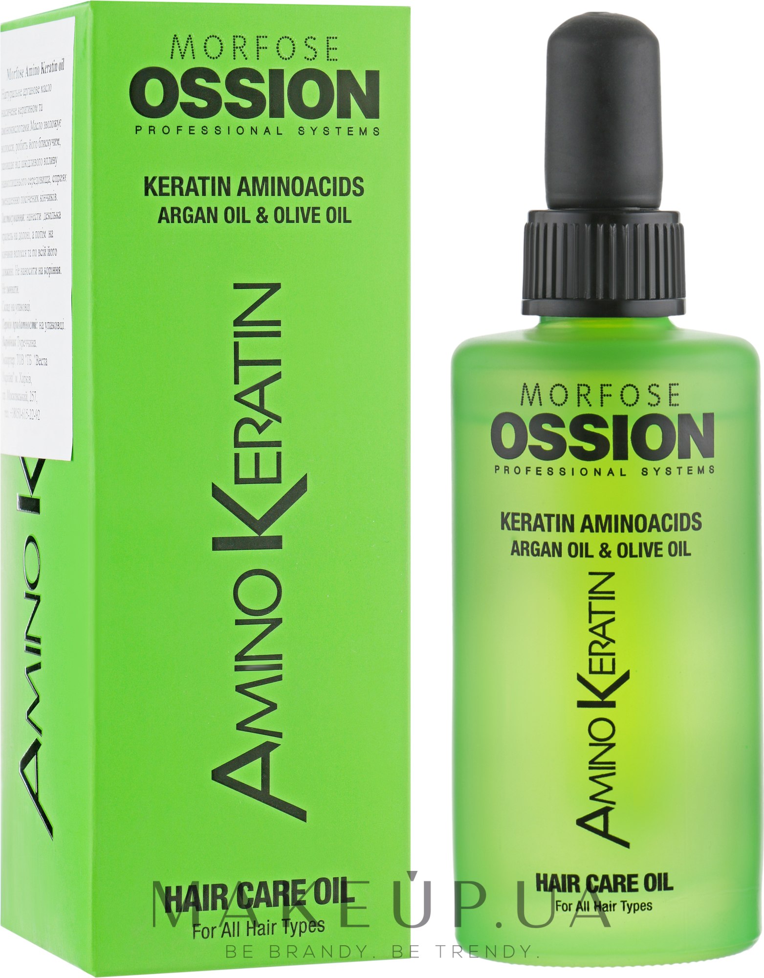 Масло для волос - Morfose Ossion Amino Keratin Hair Care Oil — фото 100ml