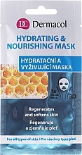 Тканинна маска для обличчя - Dermacol 3D Hydrating And Nourishing Mask — фото N1