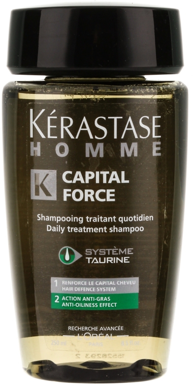 Шампунь для жирных волос - Kerastase Homme Capital Force Daily Treatment Anti-Oiliness Effect