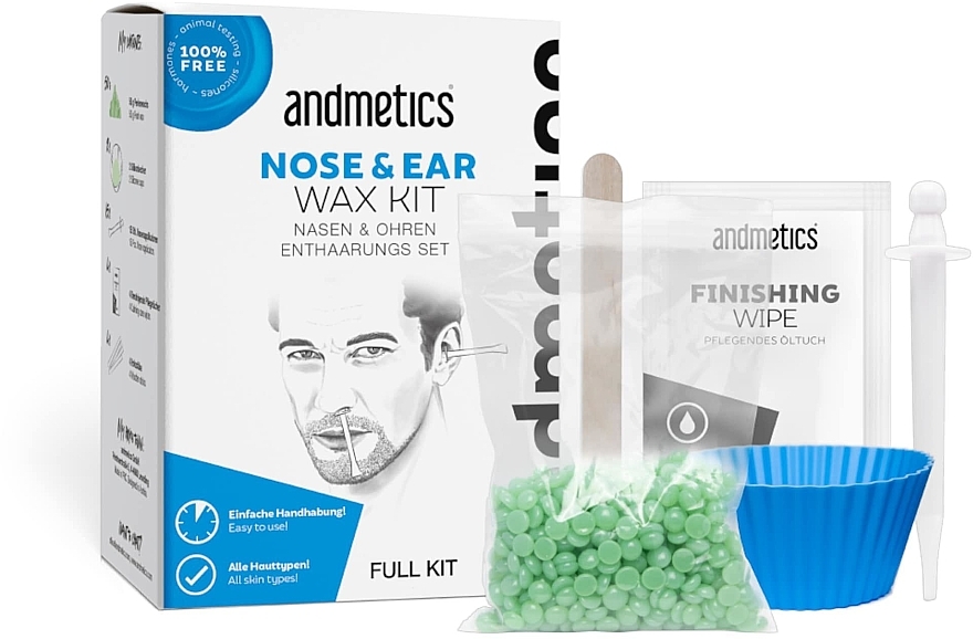 Набор мужской для депиляции носа и ушей - Andmetics Nose & Ear Wax Kit — фото N1