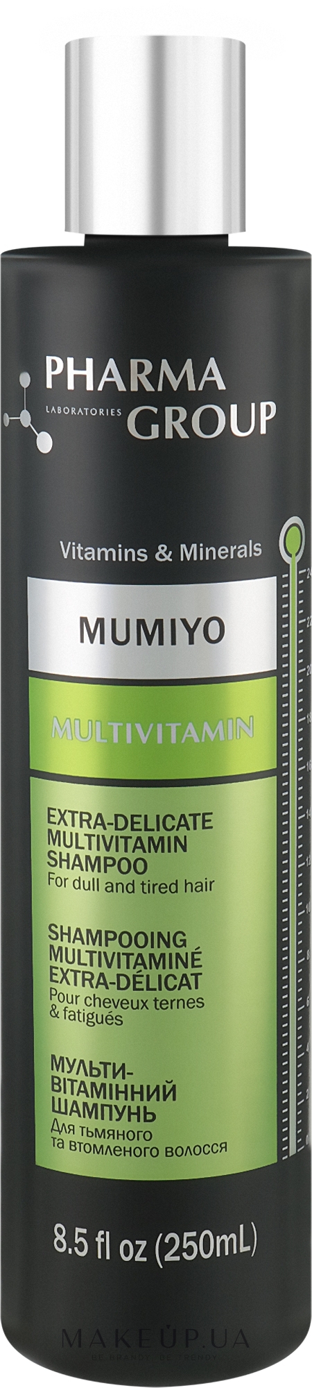 Шампунь "Витаминизация волос. Мультивитамины + мумие" - Pharma Group Laboratories Multivitamin + Moomiyo — фото 250ml