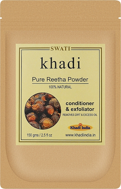 Трав'яний очищувальний засіб для волосся з ритха - Khadi Pure Reetha Powder — фото N1
