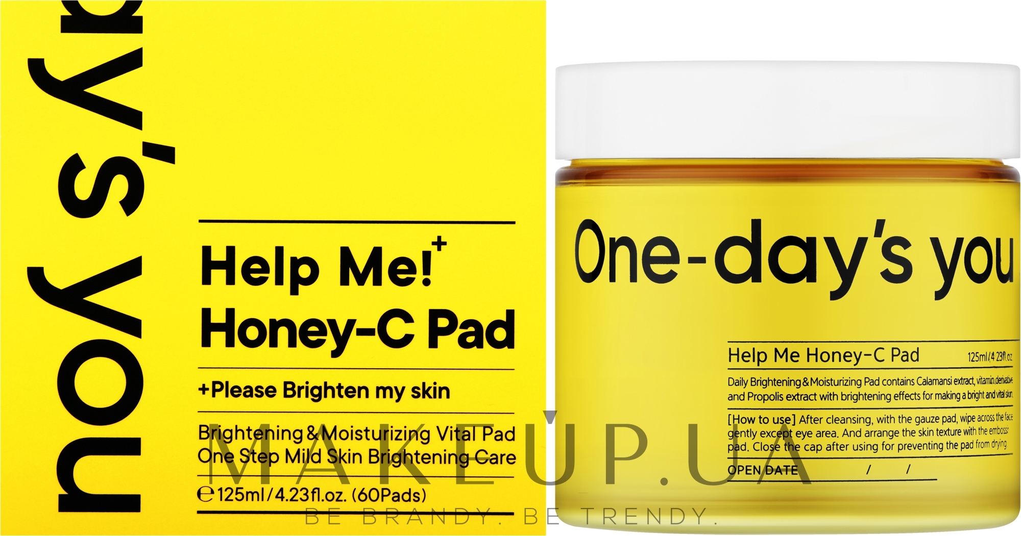 Тонер-диски для лица с прополисом и витамином С - One-Days You Help Me! Honey-C Pad — фото 60шт