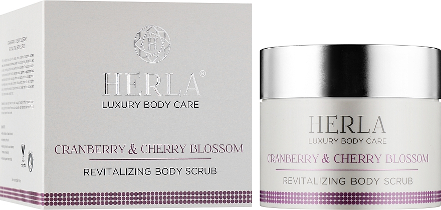 Відновлювальний скраб для тіла - Herla Luxury Body Care Cranberry & Cherry Blossom Revitalizing Body Scrub — фото N2